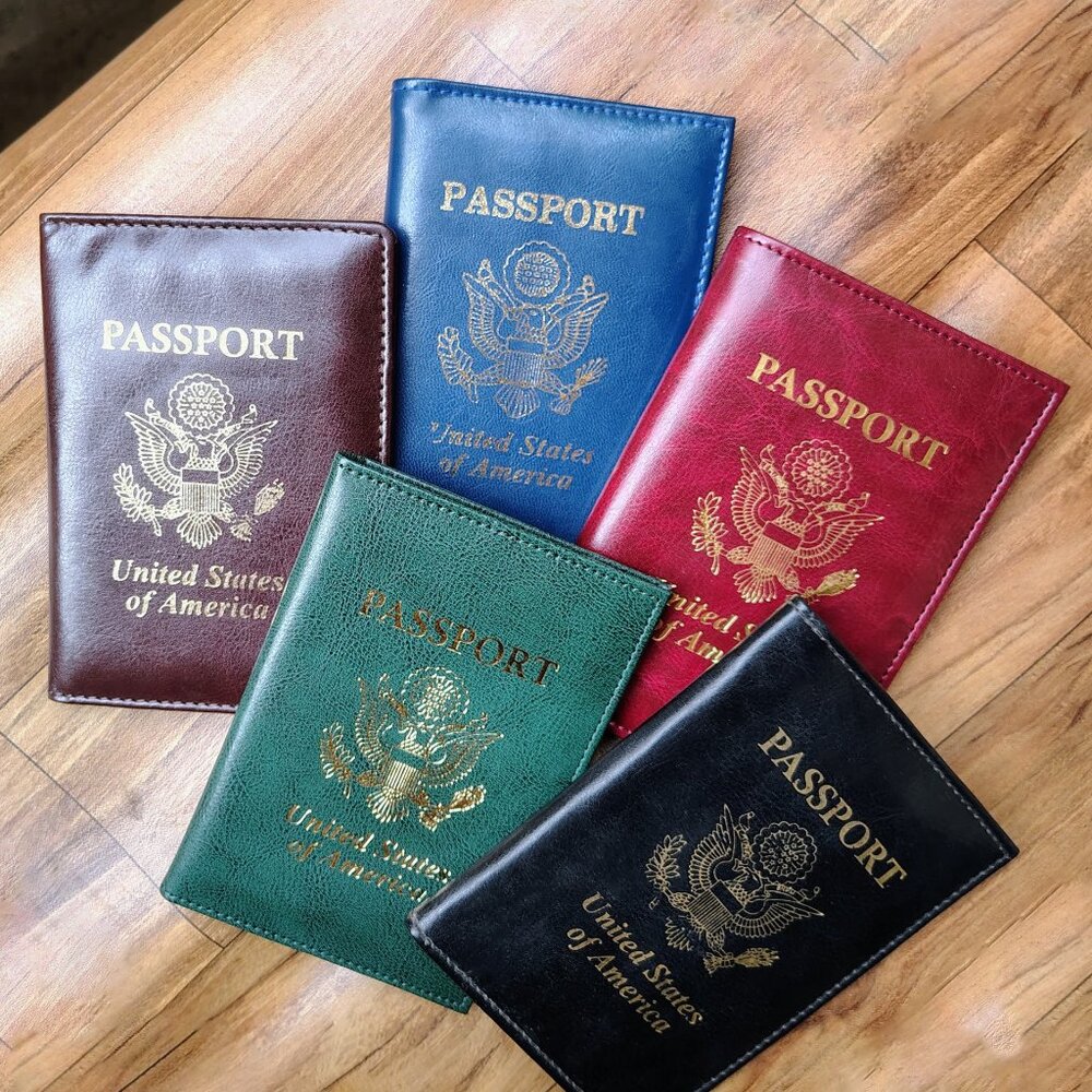 Genuine Leather Passport Cover, Leather Passport Holder for Travel